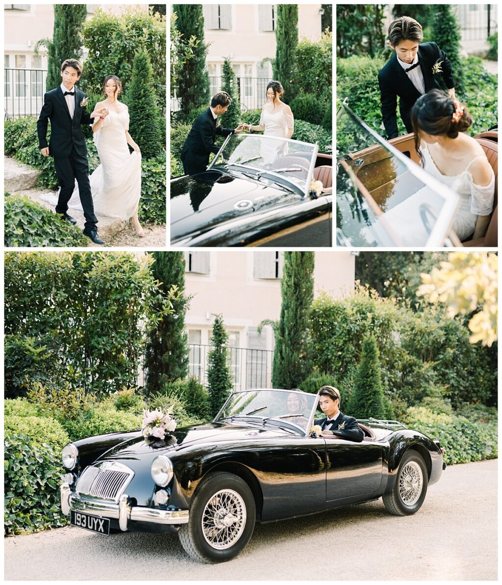 destination wedding provence classic car