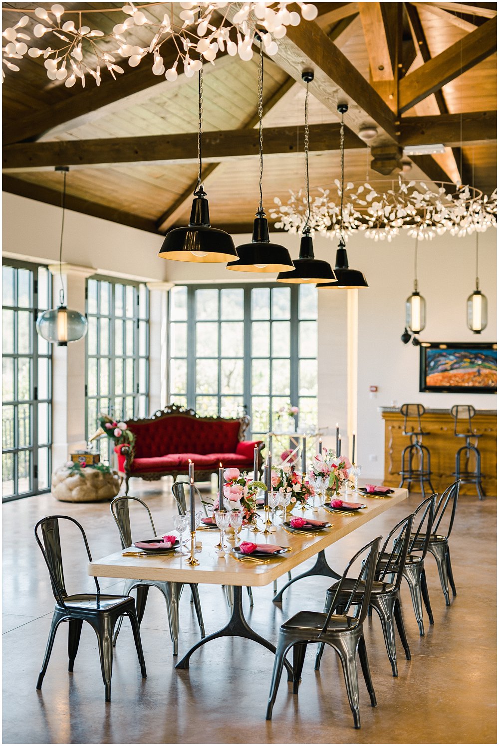 table mariage inspiration industrielle