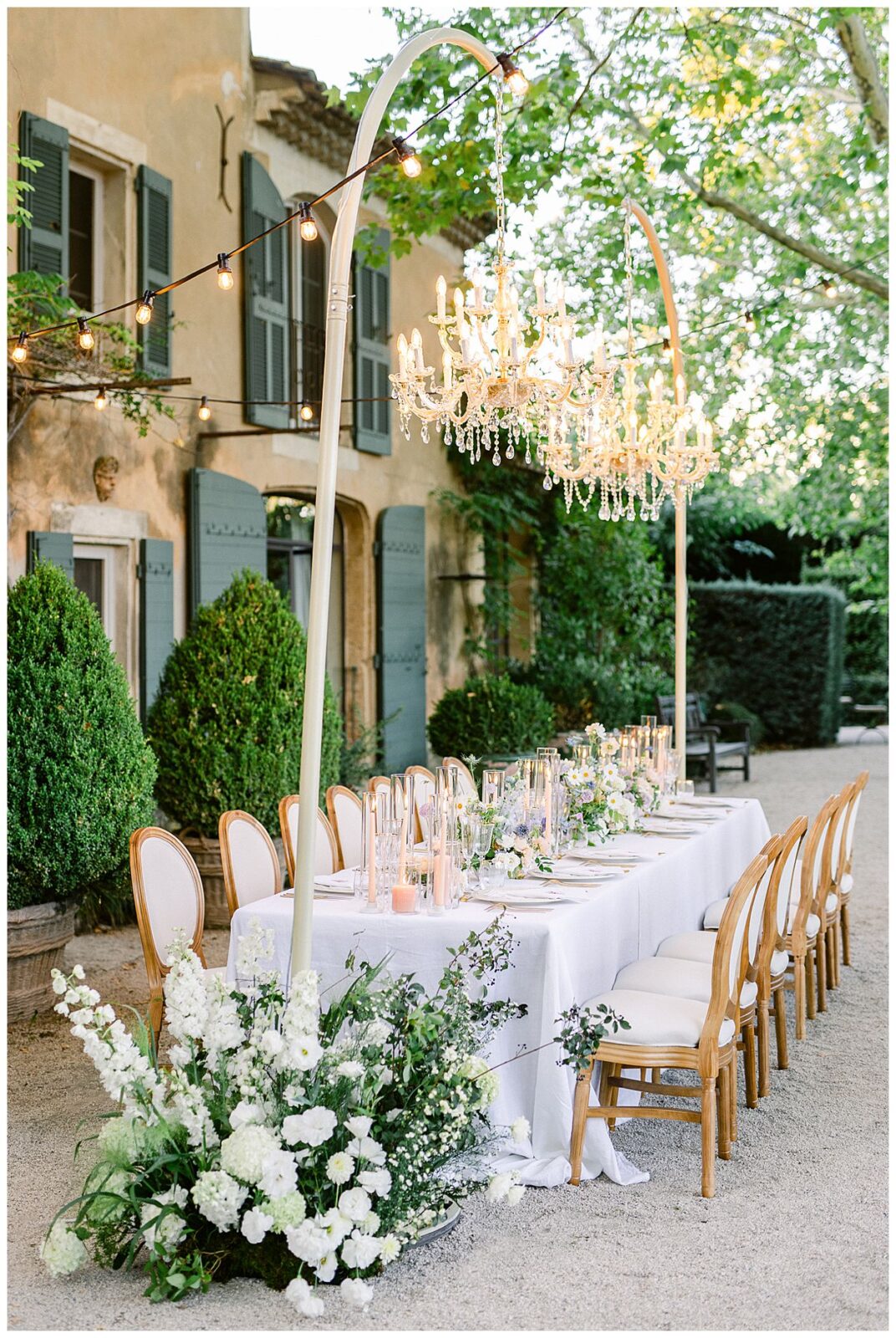 wedding table intimate wedding in provence