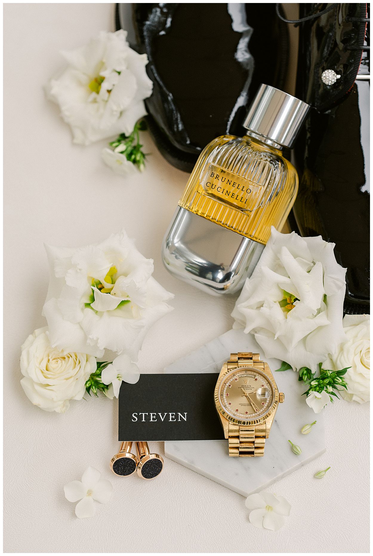 luxury wedding flatlay